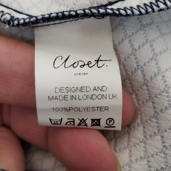 Closet London 50's silhouette sleeveless tropical print midi dress size 10 - Picture 8 of 11